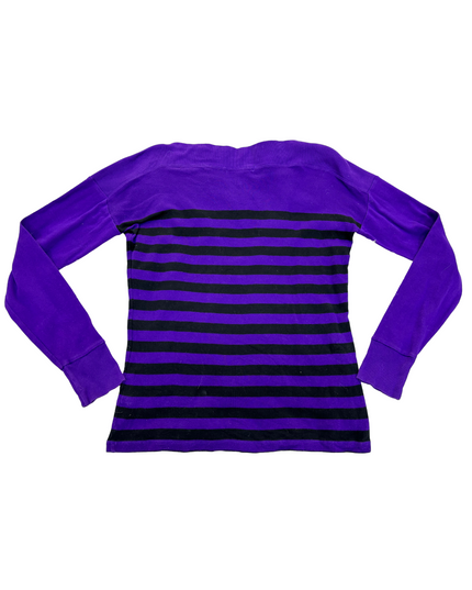 Lauren by Ralph Lauren Purple Stripe Sweater - M