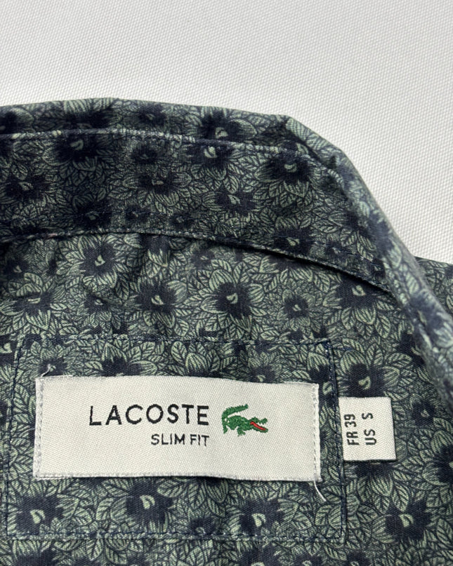 Lacoste Green Floral Slim Fit Shirt