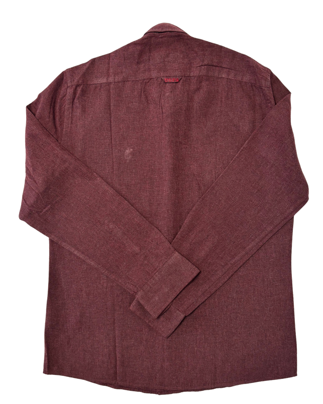 U.S. Polo Assn. Slim Fit Maroon Button-Up Oxford Shirt - S
