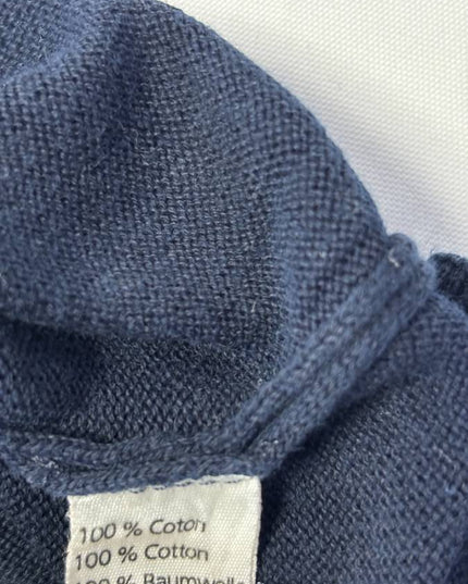 Lacoste Navy Blue V-Neck Cotton Sweater Vest