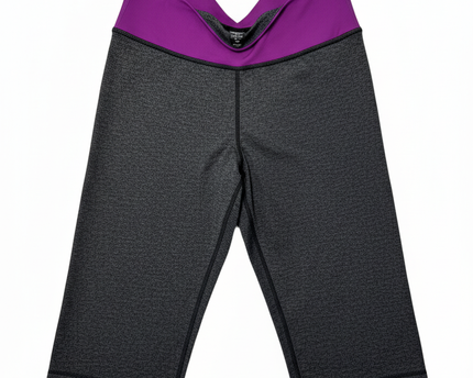 Lululemon Activewear Charcoal Grey/Purple Cropped Leggings
