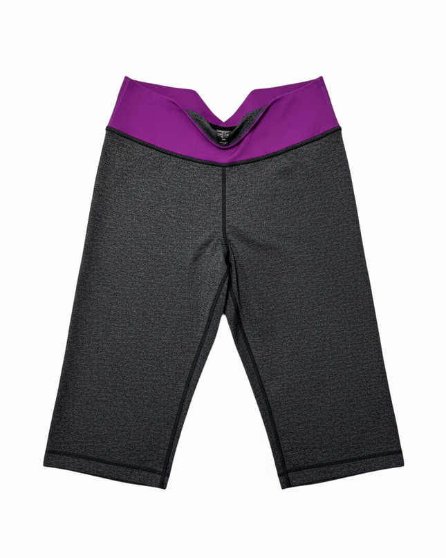Lululemon Activewear Charcoal Grey/Purple Cropped Leggings