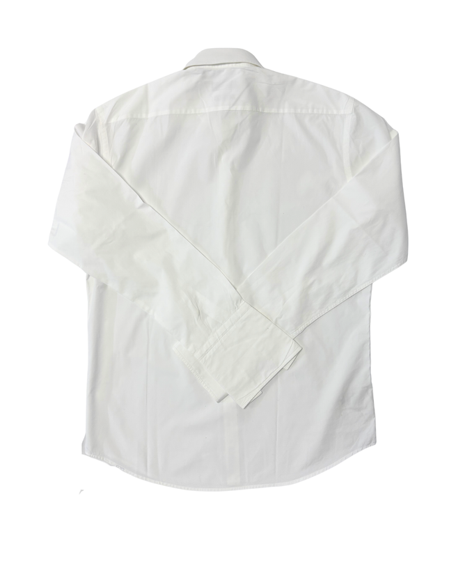 Hugo Boss Regular Fit White Two-Ply Formal Dress Shirt - L