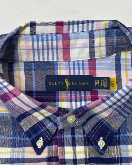 Ralph Lauren Multi-Color Madras Plaid Oxford Shirt - XXL