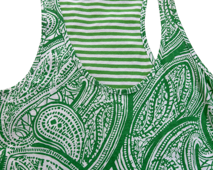 Banana Republic Green Paisley Racerback Tank - XS