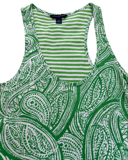 Banana Republic Green Paisley Racerback Tank - XS