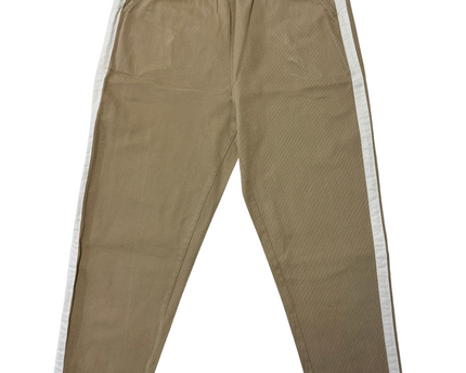 Limelight Khaki Tapered with White Side Stripe Pants - XS | Waist: 26"