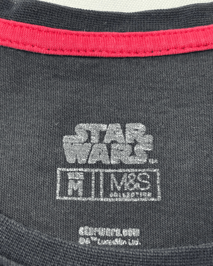 M&S Star Wars Darth Vader Graphic Black T-Shirt