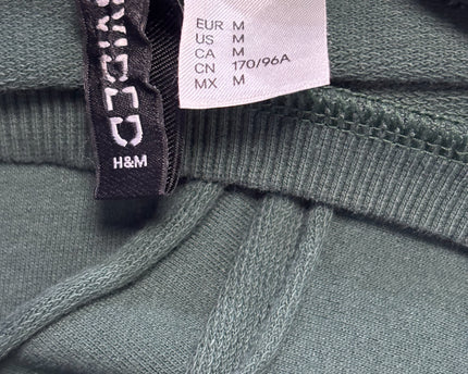 H&M Divided Green Positivity Graphic Crop Top Sweatshirt