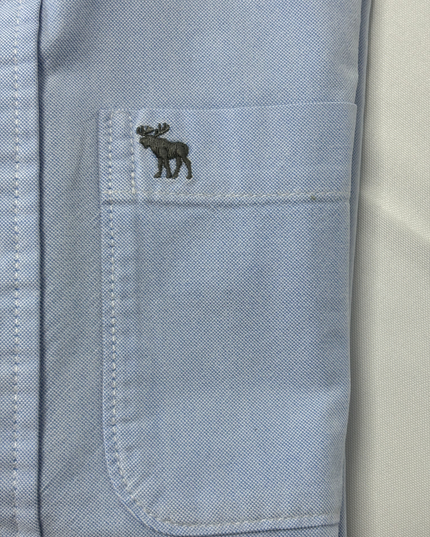 Abercrombie & Fitch Muscle Fit Light Blue Oxford Shirt - L