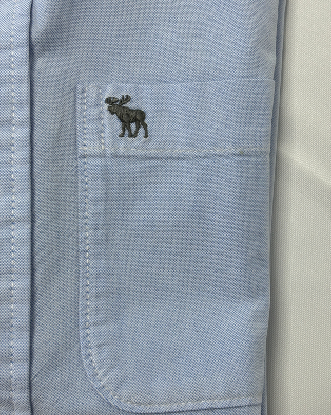 Abercrombie & Fitch Muscle Fit Light Blue Oxford Shirt - L