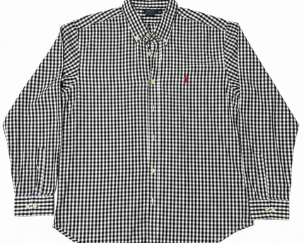 Polo Ralph Lauren Slim Fit Black and White Gingham Check Shirt