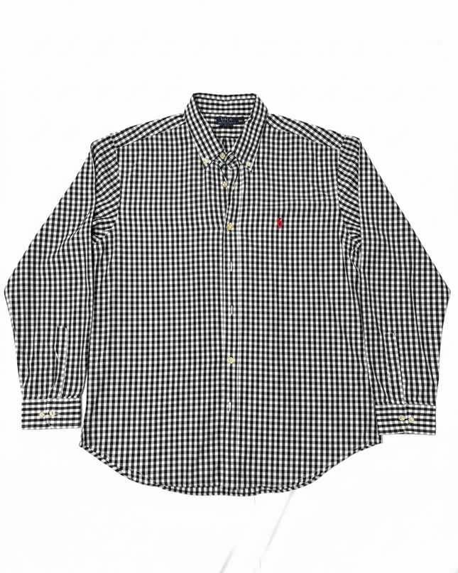 Polo Ralph Lauren Slim Fit Black and White Gingham Check Shirt