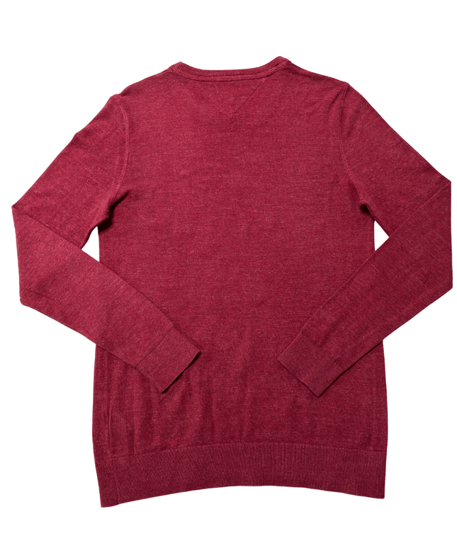 Hilfiger Denim Classic Maroon Crewneck Knit Sweater
