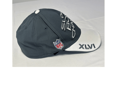 NFL Super Bowl XLVI Champions Pinstripe Grey & White Cap