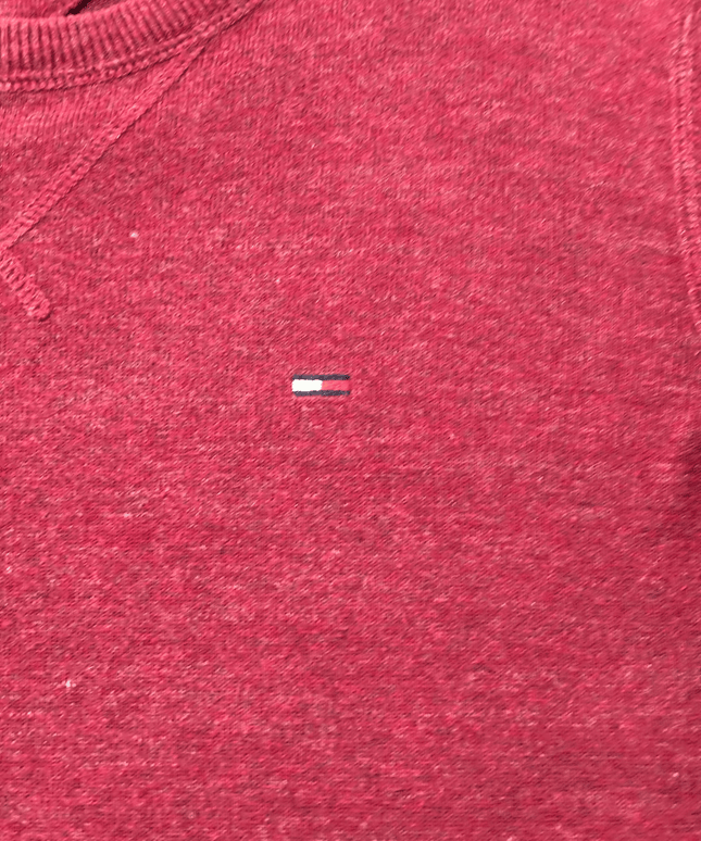Hilfiger Denim Classic Maroon Crewneck Knit Sweater