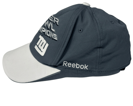 NFL Super Bowl XLVI Champions Pinstripe Grey & White Cap