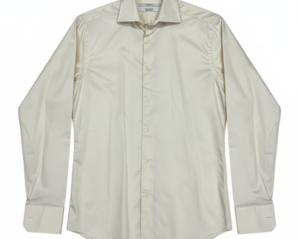 Next Cream Regular Fit Pure Cotton Shirt with French Cuffs