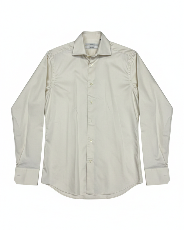 Next Cream Regular Fit Pure Cotton Shirt with French Cuffs