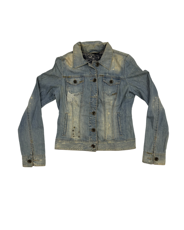 COLLECTIBLE Guess Premium Phoenix Embroidered Denim Jacket - S