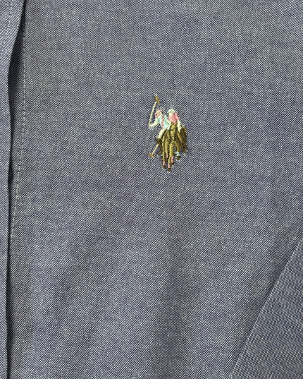 U.S. Polo Assn. Classic Gray Long-Sleeve Button-Down Shirt - XS