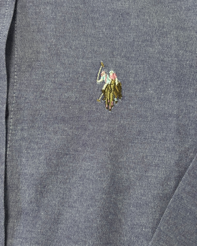 U.S. Polo Assn. Classic Gray Long-Sleeve Button-Down Shirt - XS