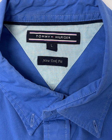 Tommy Hilfiger Blue Short Sleeve “New York Fit” Button-Down Shirt