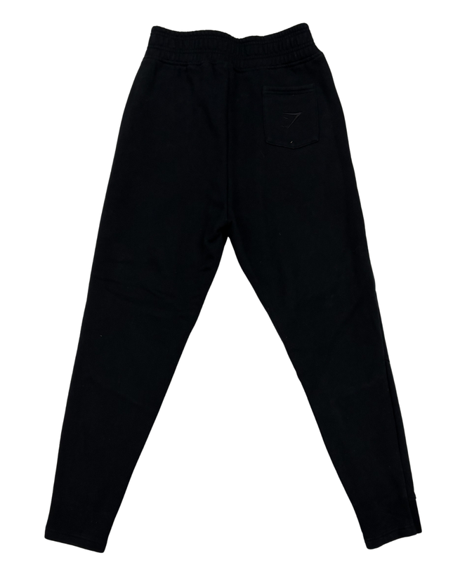Gymshark Black Logo Waistband Joggers - XS | Waist: 26"