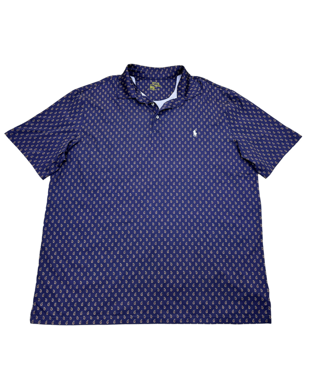 Ralph Lauren Navy Print Polo TShirt - XXL