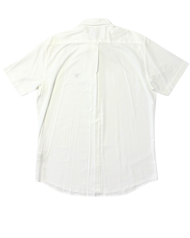 GANT Tech Prep Regular Fit White Short-Sleeve Button-Up Shirt