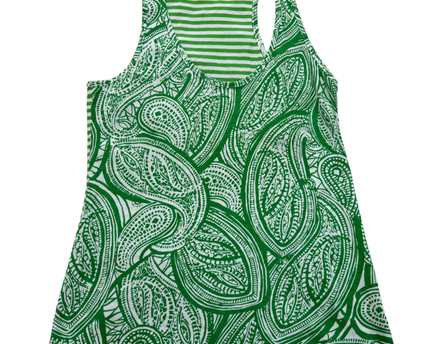 Banana Republic Green Paisley Racerback Tank - XS