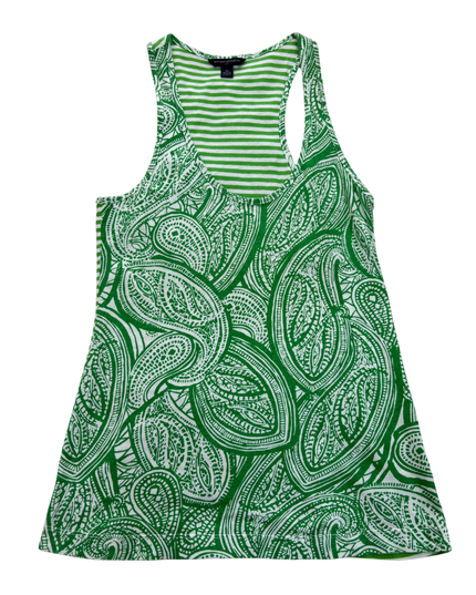 Banana Republic Green Paisley Racerback Tank - XS