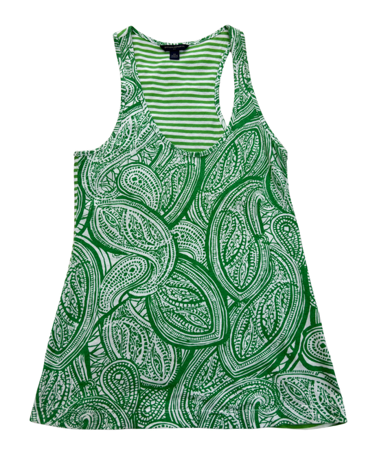Banana Republic Green Paisley Racerback Tank - XS