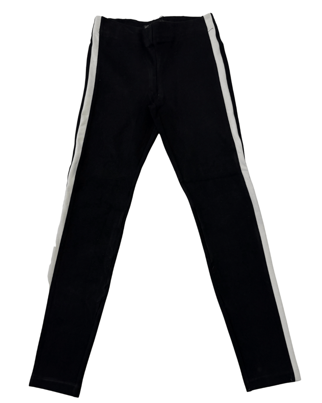 Zara Trafaluc Black with White Side Stripe Skinny Trousers