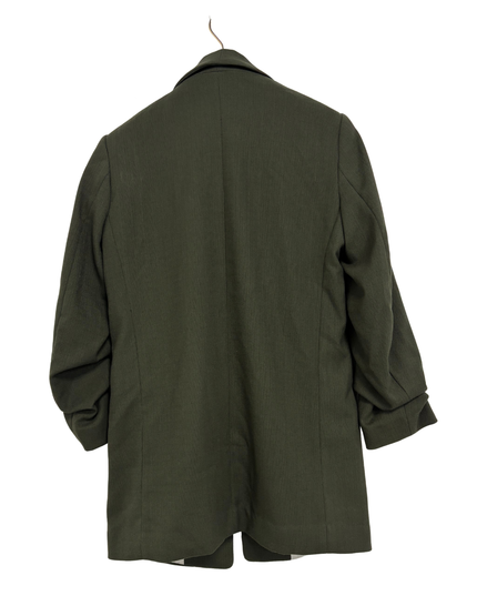 H&M Longline in Army Green Open-Front Blazer - XS