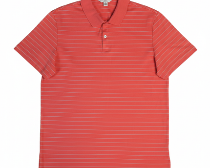 Calvin Klein Coral Striped Polo Shirt