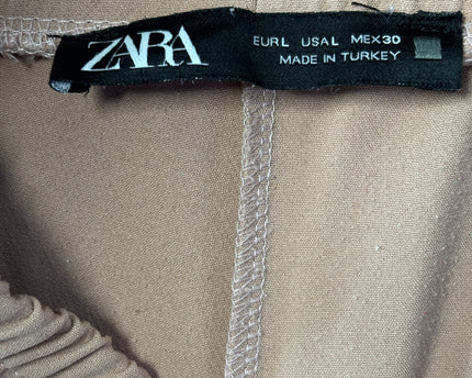 Zara Tan High-Waisted Cargo Utility Joggers