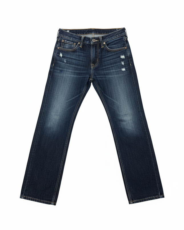 Abercrombie & Fitch Kids Dark Blue Distressed Straight Leg Jeans