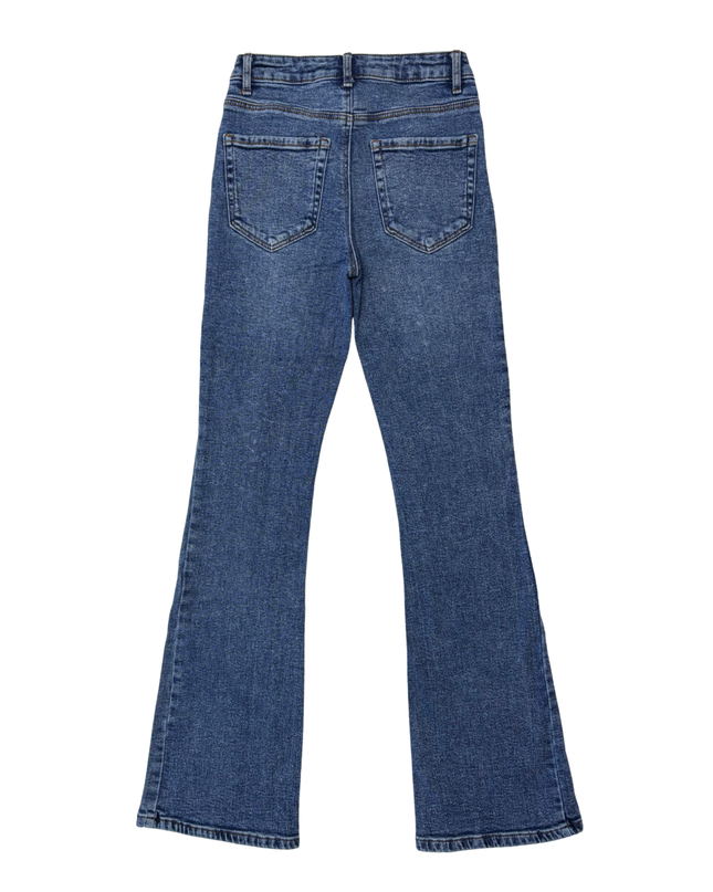 Springfield Mid-Wash High-Rise Flare Denim Jeans - XS | Waist: 26"