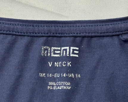 MEME Navy V-Neck Long Sleeve T-Shirt