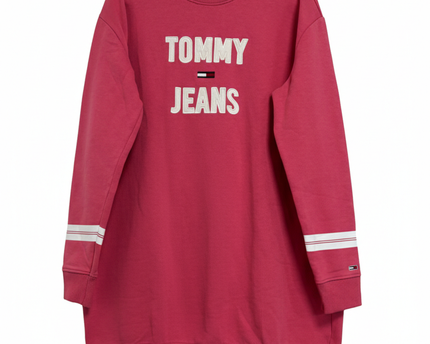 Tommy Jeans Pink Embroidered Logo Longline Sweatshirt