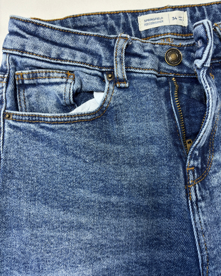 Springfield Mid-Wash High-Rise Flare Denim Jeans - XS | Waist: 26"