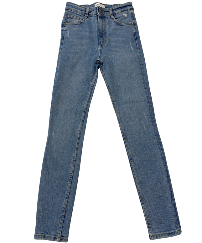 Zara Classic Skinny Fit Distressed Jeans