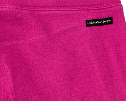 Calvin Klein Jeans Fuchsia Logo Print Fleece Joggers
