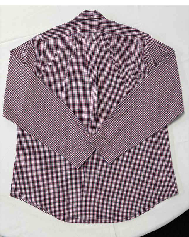Ralph Lauren Custom Fit Red & Navy Checkered Oxford Shirt