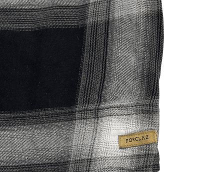 Decathlon Forclaz Travel 100 Black Plaid Flannel Trekking Hiking Shirt