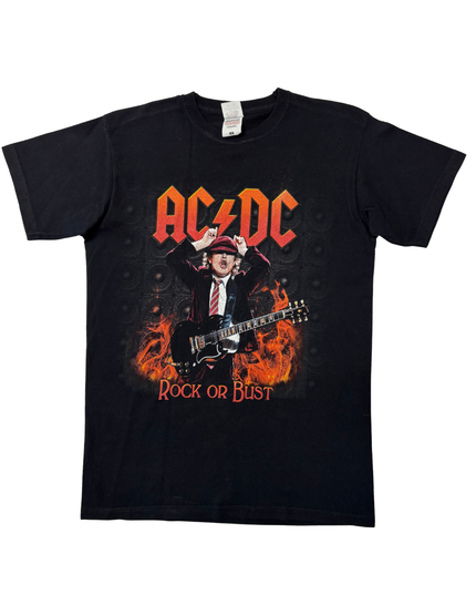 COLLECTIBLE AC/DC Rock or Bust "Highway to Europe" Tour Black Graphic T-Shirt