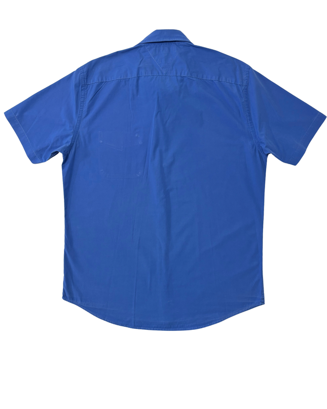 Tommy Hilfiger Blue Short Sleeve “New York Fit” Button-Down Shirt