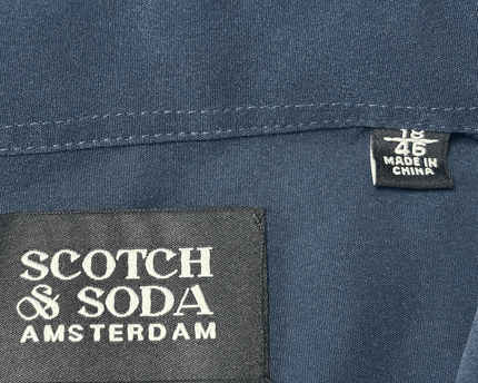 Scotch & Soda Modern Fit Dress Shirt Navy Blue Shirt
