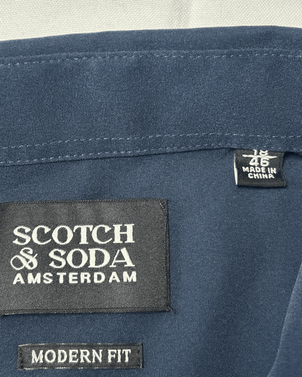 Scotch & Soda Modern Fit Dress Shirt Navy Blue Shirt